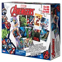 Marvel, 12 Pack Avengers Jigsaw Puzzles Captain America Iron Man Thor Hulk Wasp Black Panther Dr. Strange Red Skull Thanos