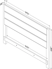 Munich Tête de lit Double Blanc et Orme naturel