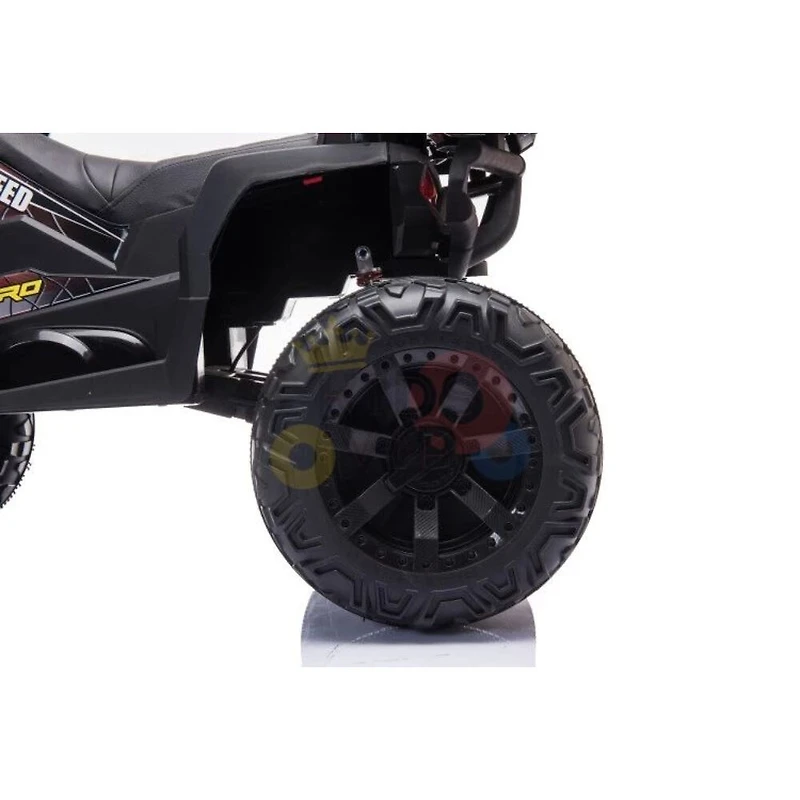 KidsVip 24V Enfants et Tout-Petits Titan Quad/ATV Voiture Eléctrique avec Commande à Distance - Noir - Édition anglaise