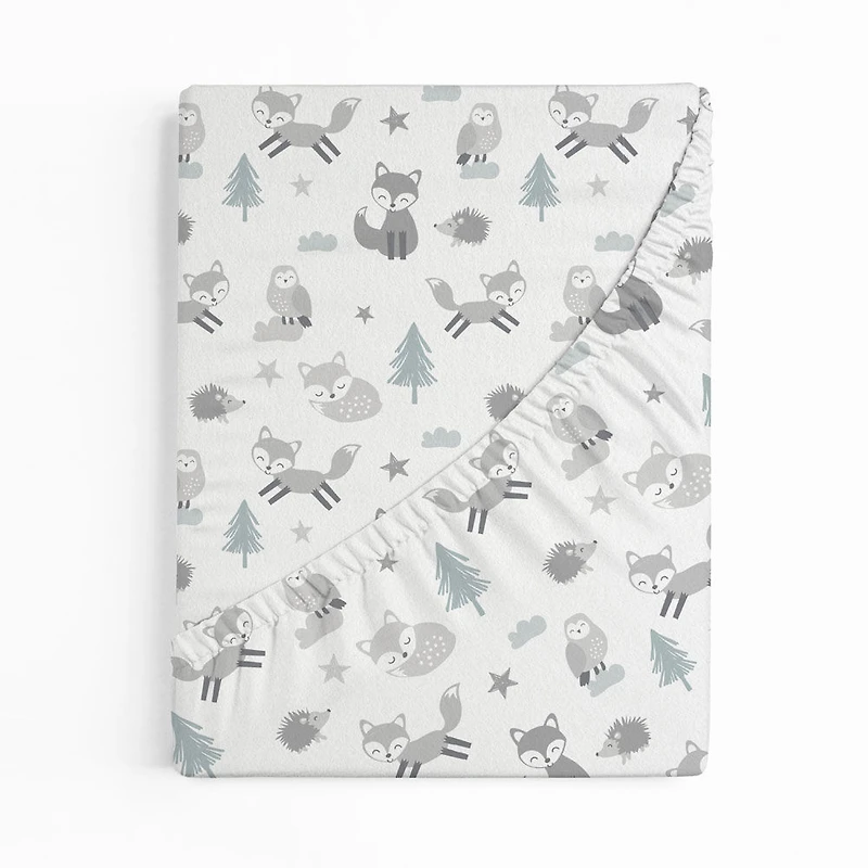 Koala Baby Lot de 1 drap de parc en flanelle Motif renard