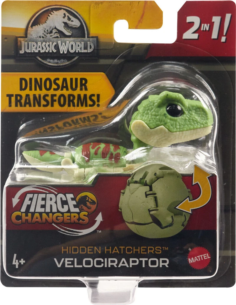 JW  Transformation Féroce  Éclosions cachées uf en Vélociraptor