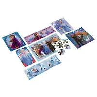 Frozen 2 Jigsaw Puzzles for Kids, Set of 7 Wood Puzzles with Storage Box, for Families and Kids Ages 4 and up
