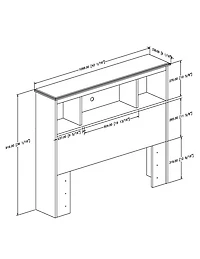 Little Treasures Tête de lit bibliothèque- Pin country