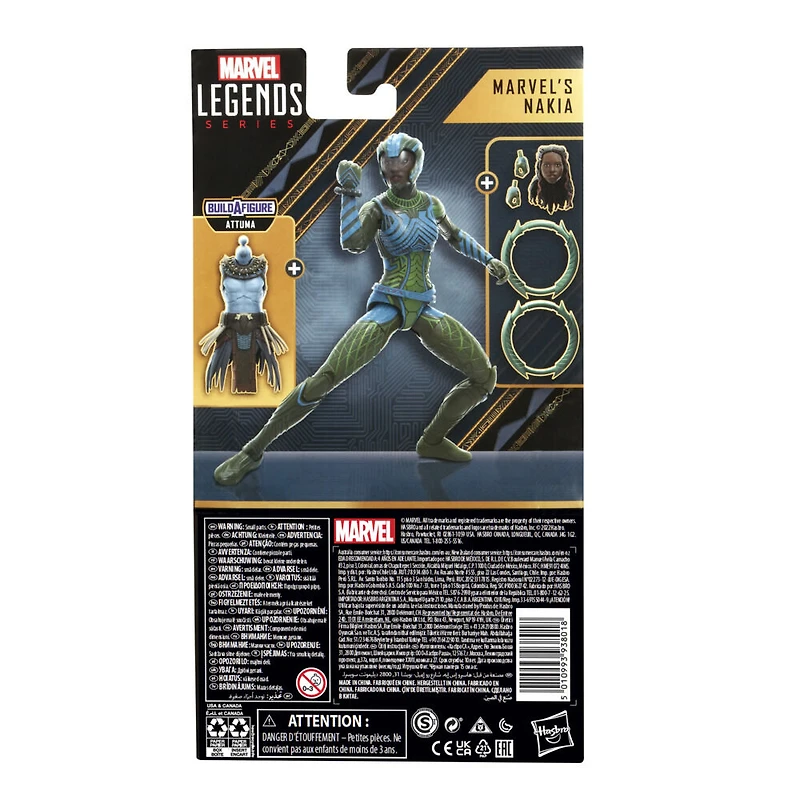 Marvel Legends Series Black Panther Wakanda Forever, figurine Marvel's Nakia MCU de 15 cm avec 5 accessoires et 1 pièce Build-A-Figure