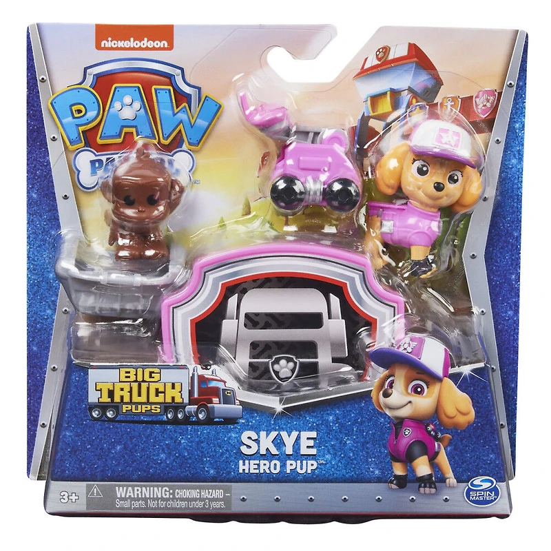 PAW Patrol, Big Truck Pups Skye Action Figure with Clip-on Rescue Drone