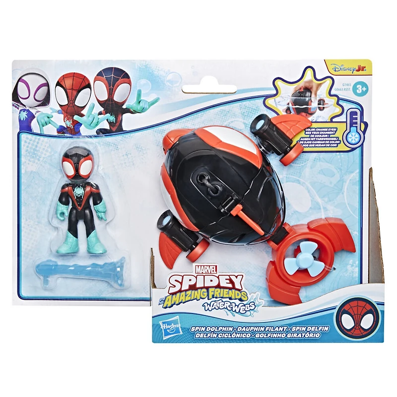 Marvel Spidey et ses Amis Extraordinaires Water-Webs Dauphin filant, sous-marin jouet