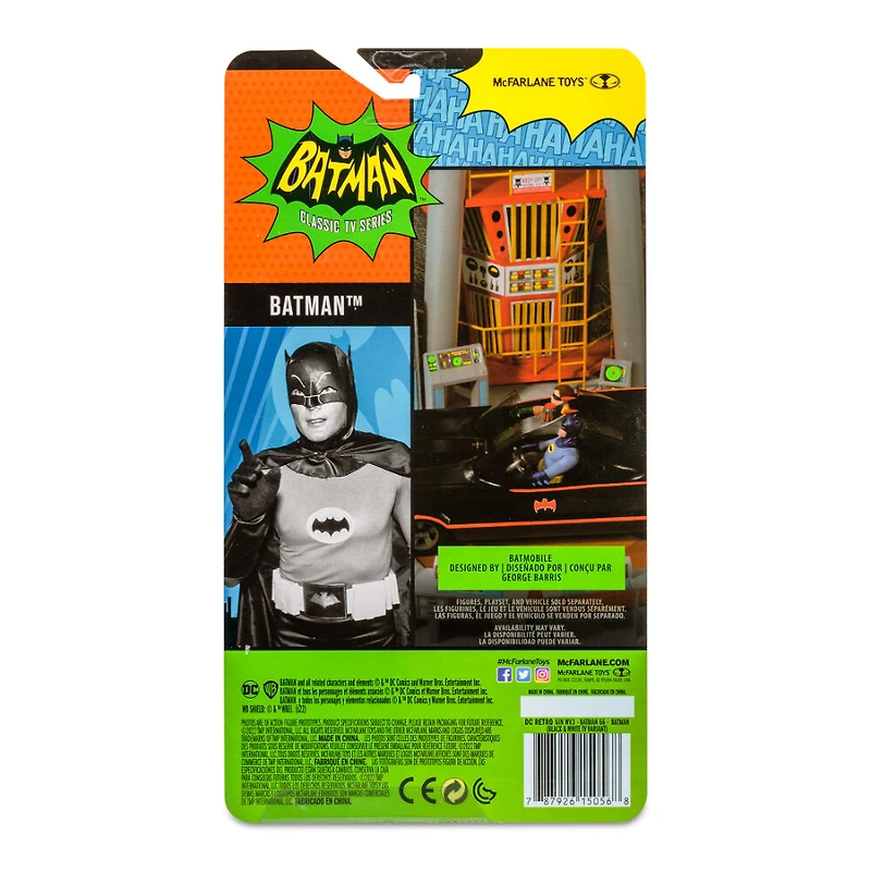DC Retro 6" Wave 4 Batman 66 - Batman (Black and White TV Variant) - Notre exclusivité