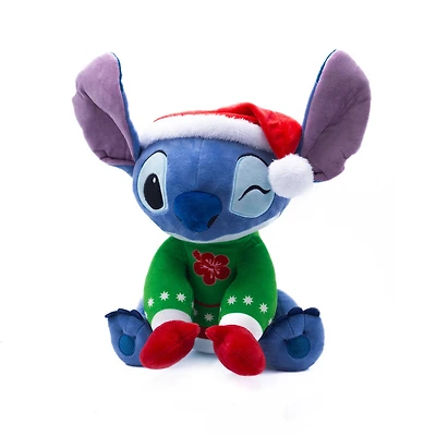 Disney - Stitch en peluche avec un chandail de Noël- Lilo & Stitch - Medium