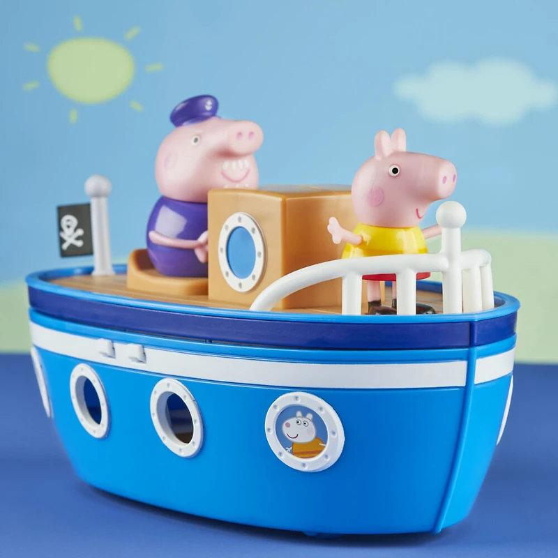 Peppa Pig Peppa's Adventures Grandpa Pig's Cabin Boat Vehicle Preschool Toy