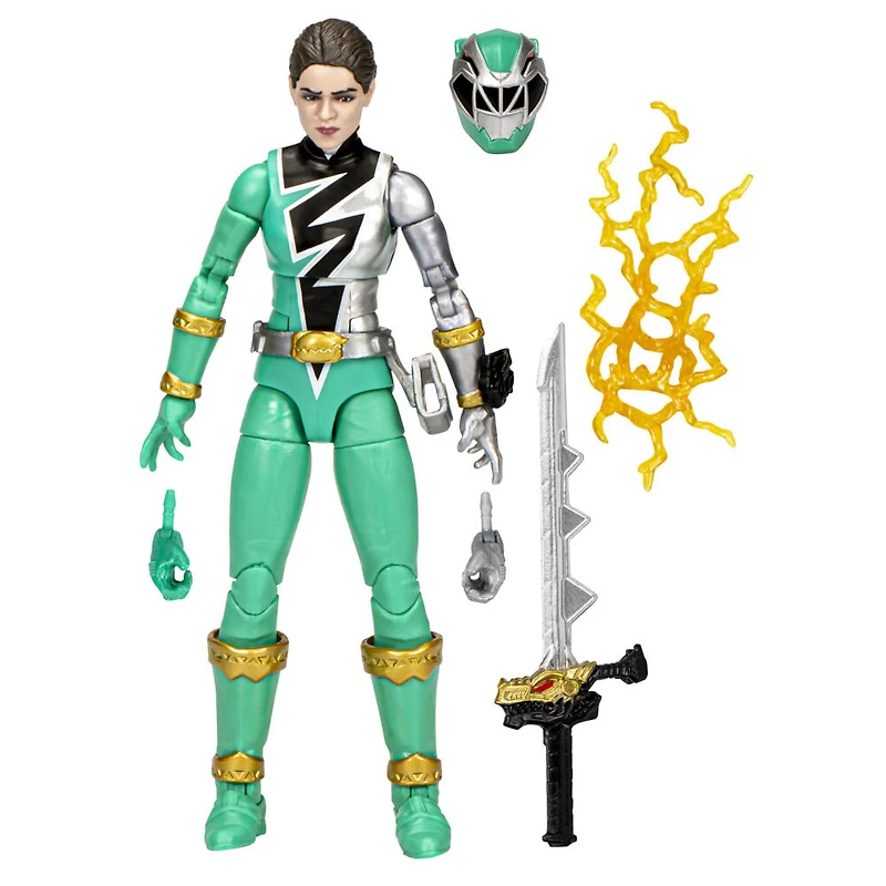 Power Rangers Lightning Collection, figurine Ranger vert Dino Fury de 15 cm