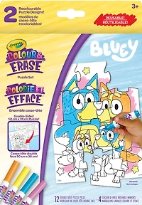 Ensemble de casse-tête réutilisable Crayola Colour & Erase, Bluey