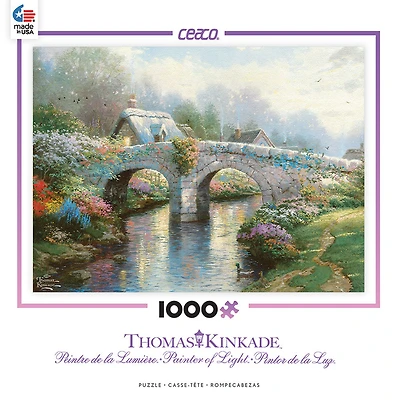 Ceaco - Thomas Kinkade Casse-Tête 1000 Morceaux - Pont Fleuri