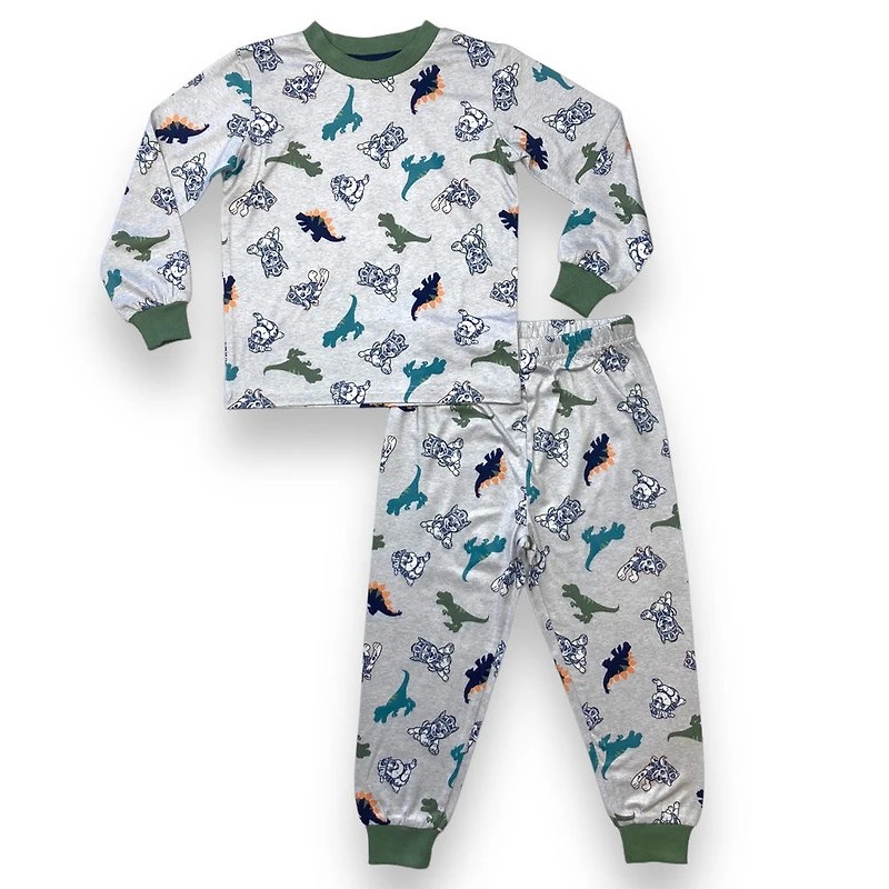 Paw Patrol 2 Piece PJ Set Long Sleeve Top and Pant Grey Mix