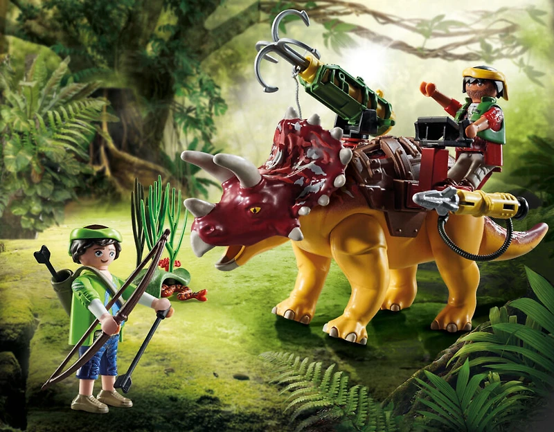 Playmobil - Tricératops et soldats