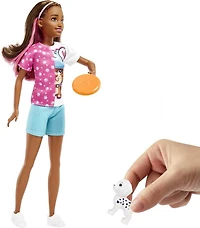 Barbie Toys, Skipper Doll and Dog Walker Set with Puppy and Accessories, First Jobs