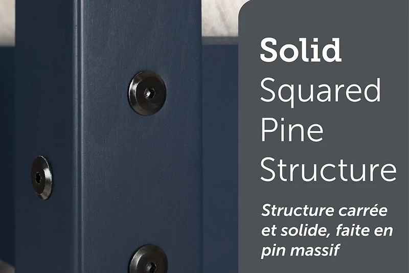 Meubles South Shore, Bunk Beds and Rolling Drawers Set - Navy Blue