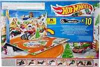 Hot Wheels 2025 Advent Calendar with 10 Toy Vehicles in 1:64 Scale & 24 Accessories