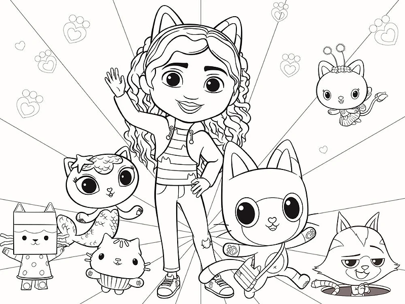 Gabby/Peppa Pig Double Sided Colouring Puzzle Asst