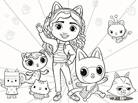 Gabby/Peppa Pig Double Sided Colouring Puzzle Asst