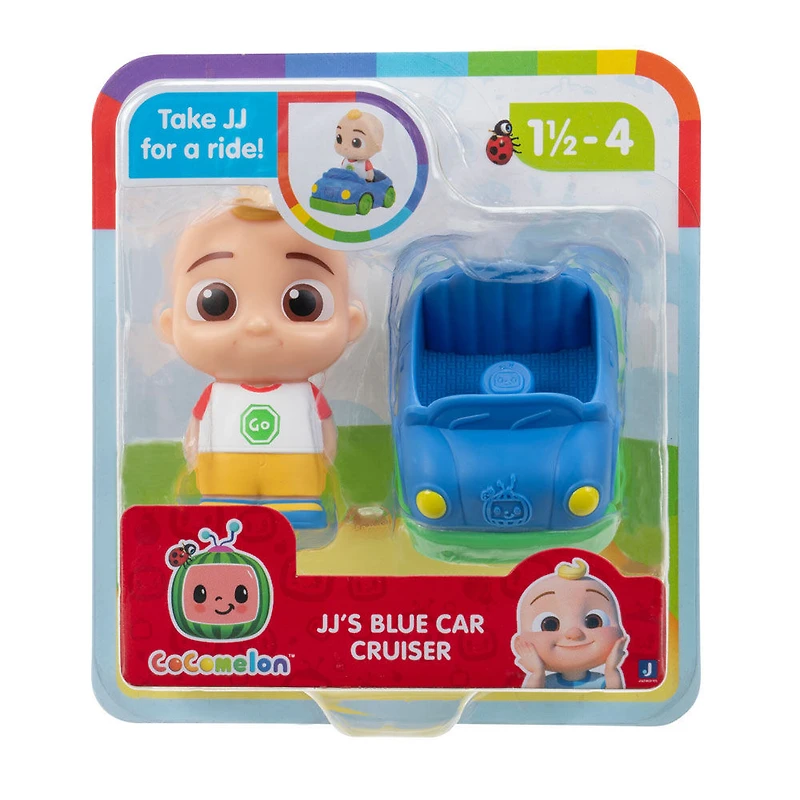 Cocomelon - Ensemble de 1 figurine - Voiture de croisière bleue de JJ