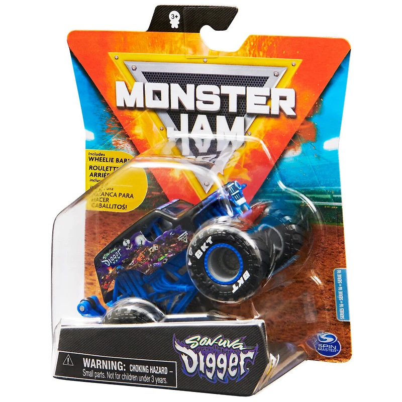 Monster Jam, Monster truck Son-Uva Digger officiel, véhicule en métal moulé, série Legacy Trucks, échelle 1:64