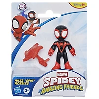 Marvel Spidey et ses Amis Extraordinaires, figurine Miles " Spin " Morales avec accessoire