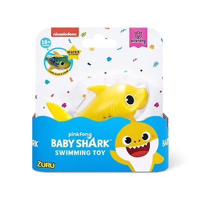 Robo Alive Junior Mini Baby Shark Series 1 Battery-Powered Swim Bath Toy by ZURU - 1 per order, colour may vary (Each sold separately, selected at Random)