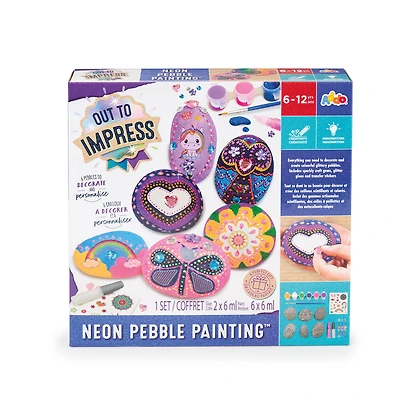 Out to Impress Neon Pebble Painting - R Exclusive