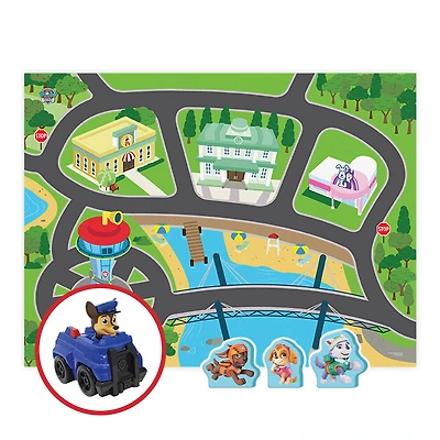 Paw Patrol Imaginmat Around Town With 1 Vehicle & 3 Characters
