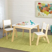 KidKraft - Ensemble table moderne + 2 chaises - Blanc