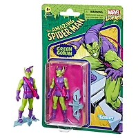 Hasbro Marvel Legends Series 3.75-inch Retro 375 Collection Green Goblin Action Figure Toy, 2 Accessories