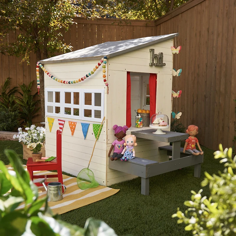 KidKraft Modern Outdoor Playhouse-White