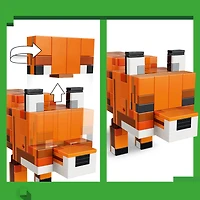 LEGO Minecraft Le Renard, Ensemble de Construction de Décoration de Jeu Vidéo, Jouet de Figurine d'Animal, Cadeau de Décoration de Jeu 21588
