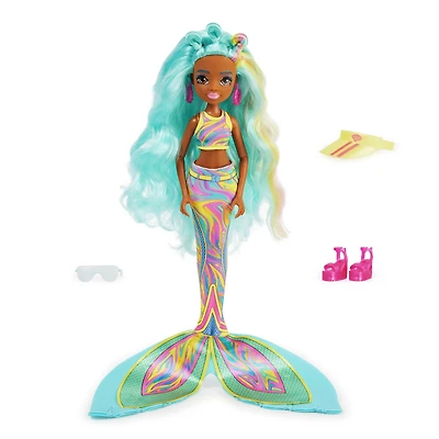 Mermaid High, Spring Break Oceanna Mermaid Doll and Accessories with Removable Tail and Color Change Hair Streaks