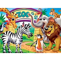 Googly Eye Right Fit - Zoo Animals 48 Piece Jigsaw Puzzle