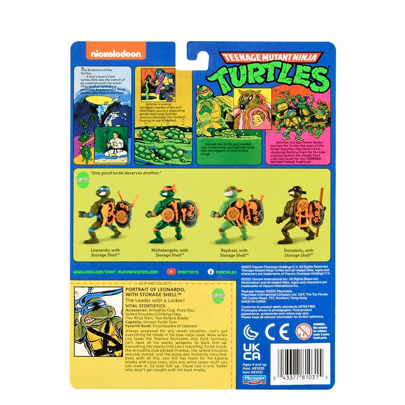 TMNT Leonardo classique, avec coque de rangement