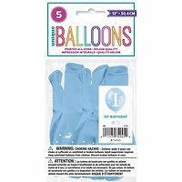 Gingham 1st Birthday 12" Ballons