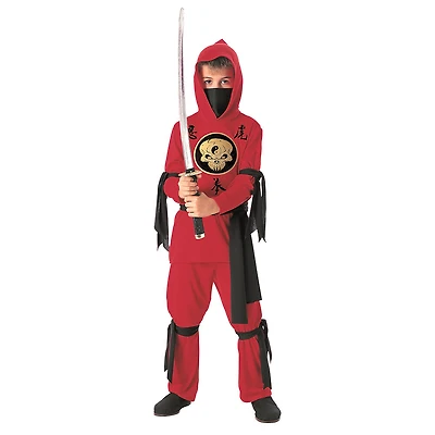 Red Ninja Costume Size Medium (8-10)