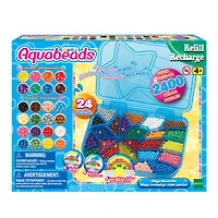 Pack de recharge de méga perles Aquabeads, kit de recharge de perles d'art et d'artisanat