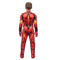 Marvel's Iron Man Deluxe Youth Costume Taille Petit - Combinaison De Luxe Avec Motif Imprimé Et Rembourrage En Polyfill Plus Coiffe Et Gants Moulés En 3D