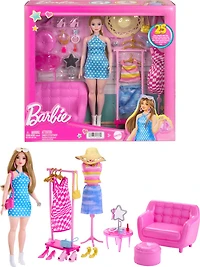 Barbie-Séance d'essayage-Coffret poupée, tenues et accessoires - Notre exclusivité