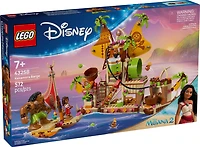 LEGO Disney Moana 2 La barge des Kakamoras, Ensemble de Jouet de Construction, Bateau avec Coffre au Trésor 43258