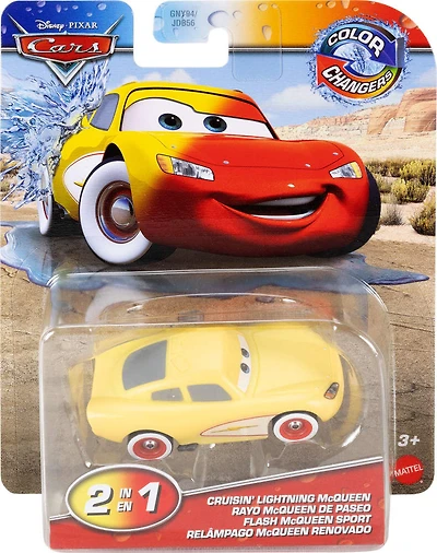 Disney et Pixar CarsChangeurs de couleurs Collection, Toy Cars Change Color with Water