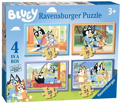 Ravensburger Bluey - Ensemble de 4 casse-têtes (12, 16, 20, 24 pièces)