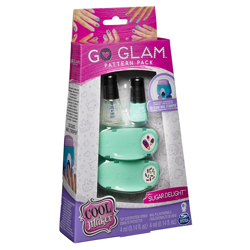 Cool Maker, GO GLAM Sugar Delight Pattern Pack Refill, Decorates 50 Nails with GO GLAM Nail Stamper