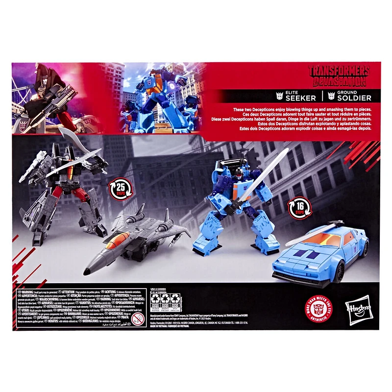 Transformers Studio Series MTMTE Collection Transformers: Devastation Ground Soldier and Elite Seeker Action Figures