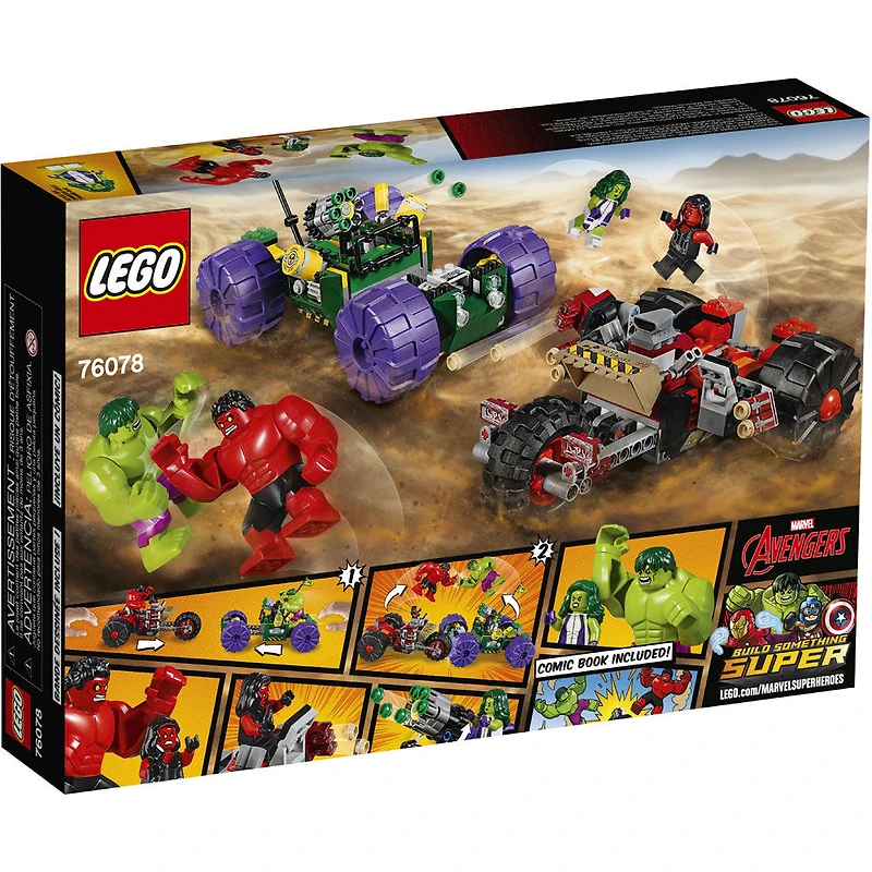 LEGO Super Heroes Marvel Hulk contre Hulk Rouge 76078