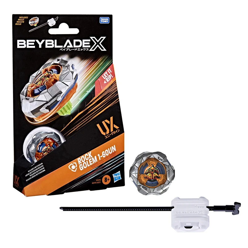 Beyblade X Starter Pack Rock Golem 1-60UN UX avec toupie et lanceur