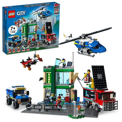 LEGO City La poursuite policière à la banque 60317 Ensemble de construction (915 pièces)