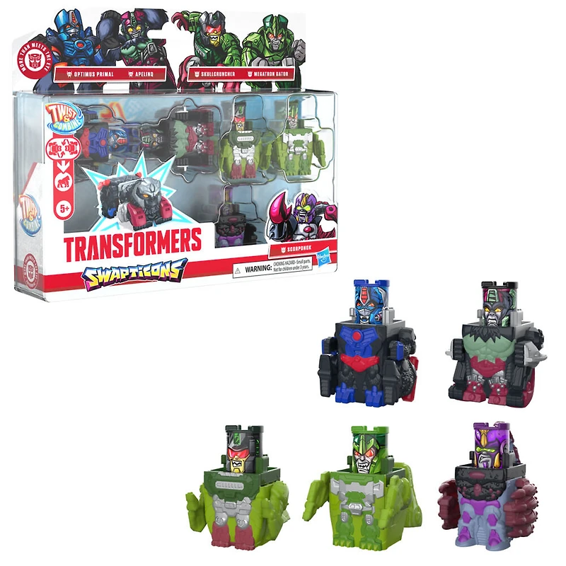 Transformers Swapticons Wild Jungle Mission, pack de 5 mini-figurines